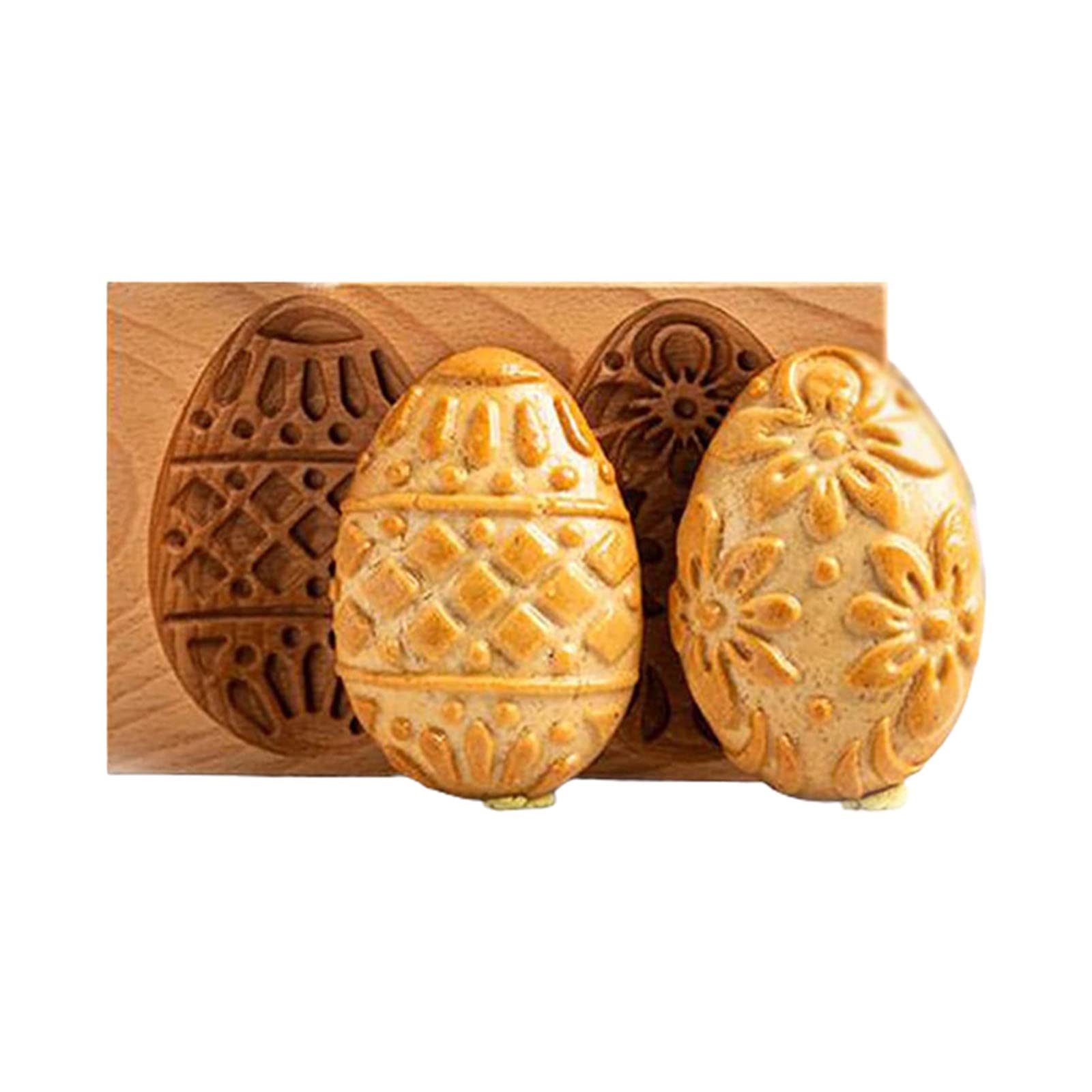 Hsioluted Cookie Stamps Fondant Wood Biscuit Household Cookie Wood Baking Kid