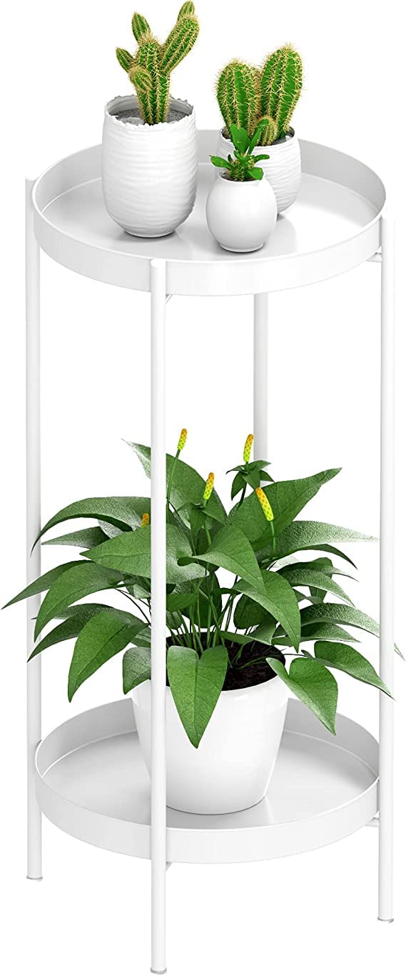 ANASIA HANDICRAFTS Metal Plant Rack Organizer, 2 Tiers Tall Plant Display Storage Shelf Table For Home Garden Patio Bathroom Office Living Room Balcony Corner (white) (B0BB79M31W) Amazon Price History, Amazon Price Tracker