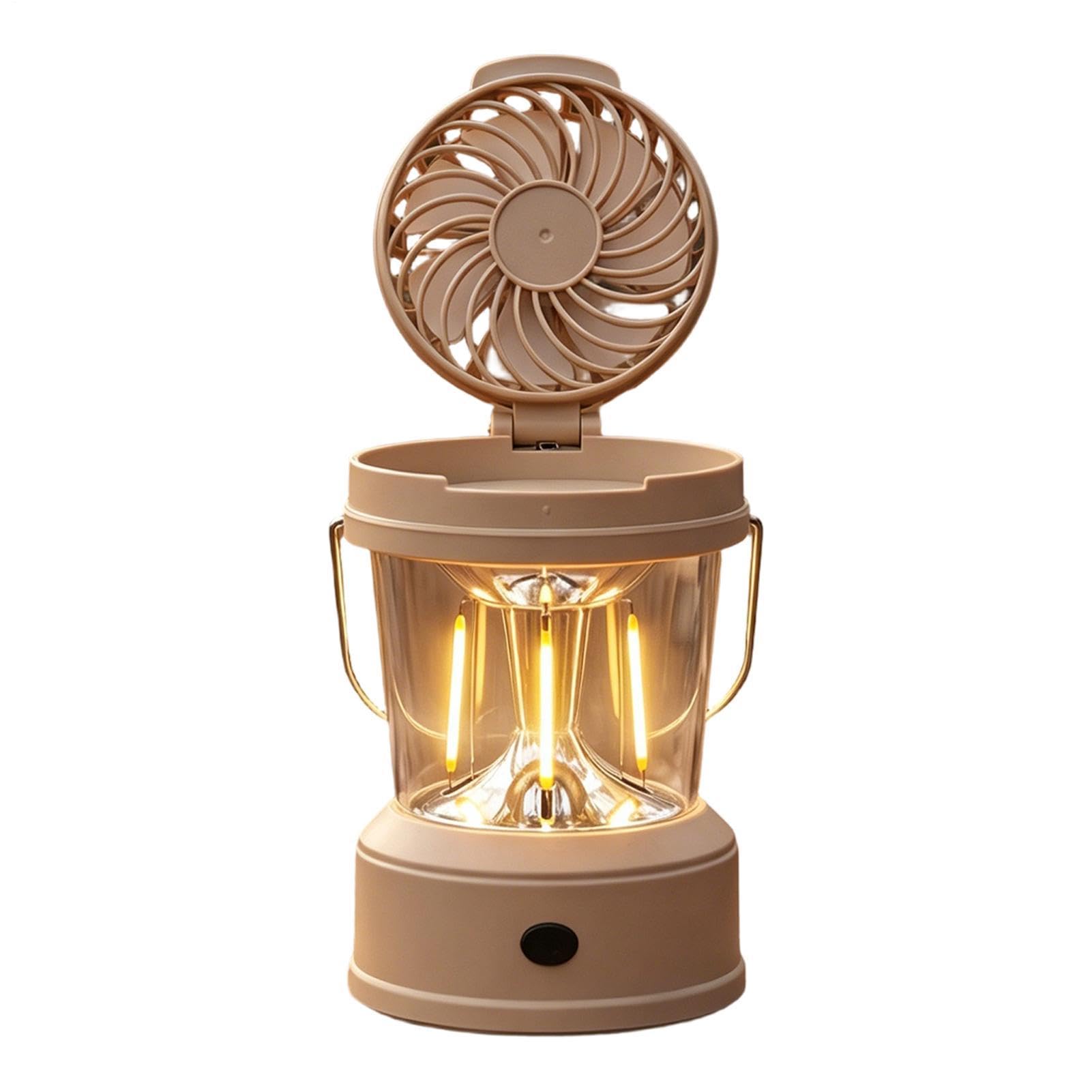 Lanterne ventilateur camping pour tente, rando, pêche et voyages en camping-car