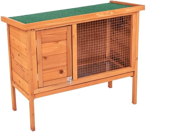 Oypla Single Rabbit Hutch 820x390x700mm