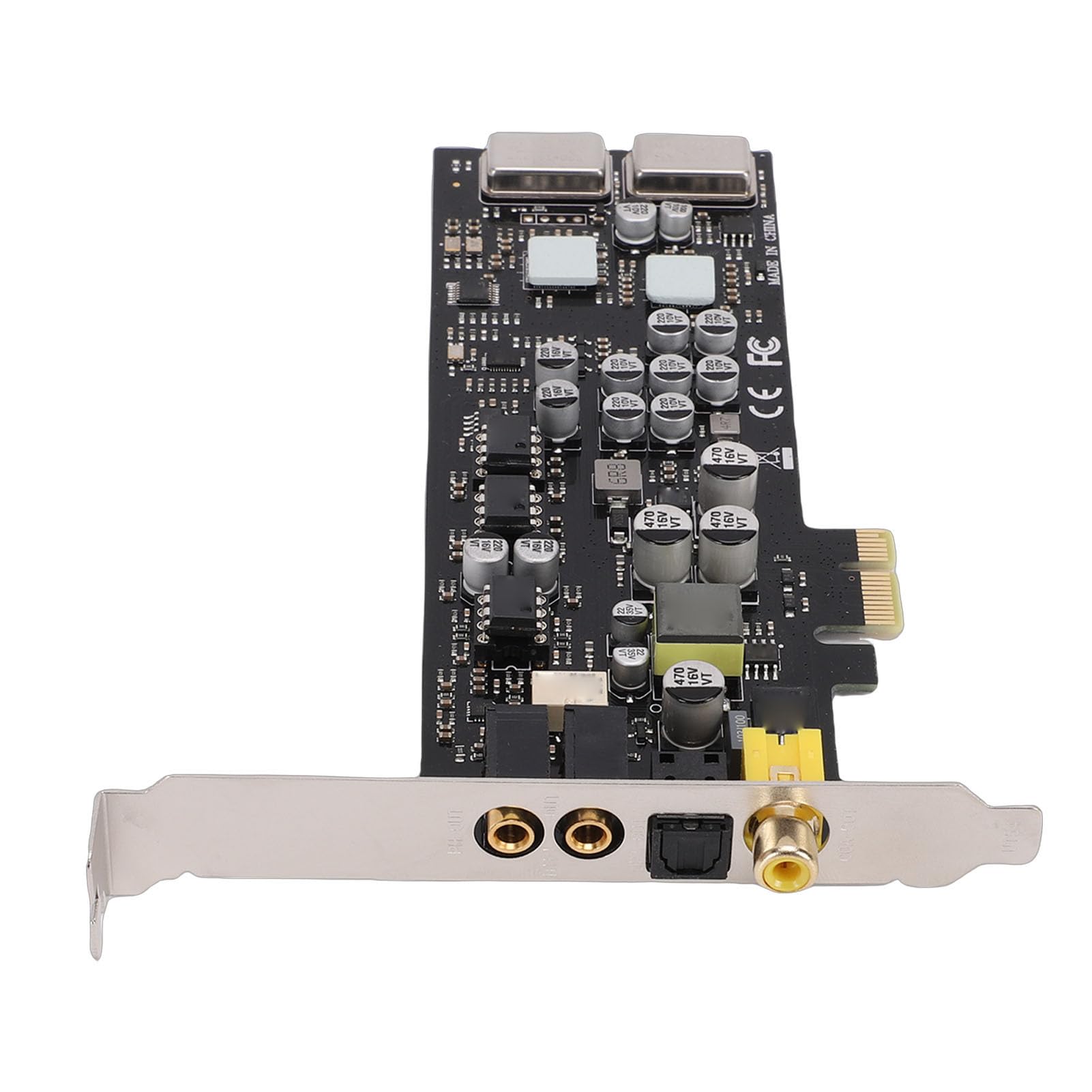 PCIE-Soundkarte, 7.1 Surround, 100 DB SNR, Interne HiFi-Audiokarte für PC, Optischer/koaxialer Ausgang, Low-Profile-Halterung, Unterstützt 96 kHz, 24 Bit