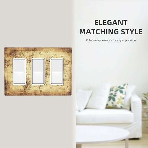 Vista 1091 de Placa de pared con interruptor de luz de doble interruptor de pared para niños, diseño de dinosaurio, galaxia, espacio exterior, planeta, nebulosa