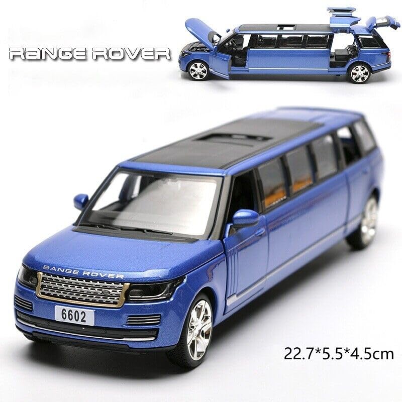 Image of Long Range Rover Diecast Metal Pullback Toy Car With Openable Doors & Light, Music Boys Car For Kids Best Toys Gifts Toys For Kids, Multicolor