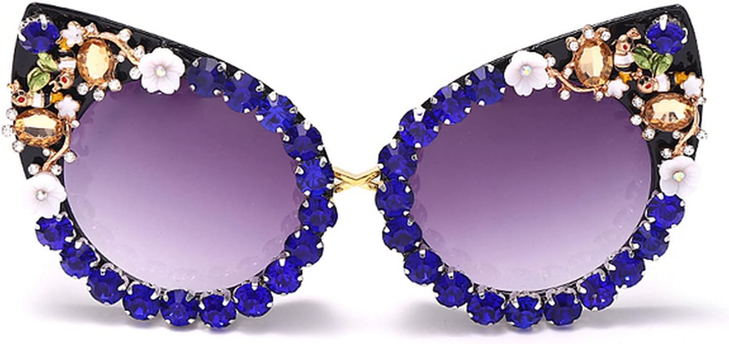 Oversized Diamond Sunglasses Women Rhinestone Cat Eye Sunglasses Vintage Female Sparkling Party sunglasses Eyewear