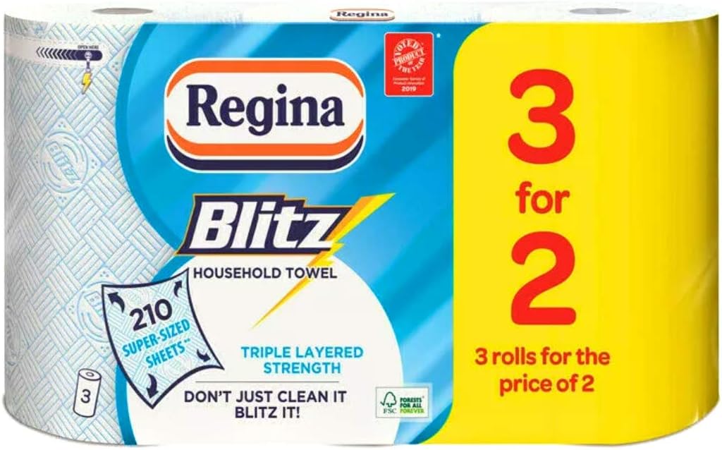 Regina Blitz Original Kitchen Roll - 3 Roll Pack (1)