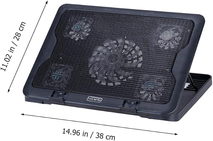 Base para portátil con ventiladores USB Gatuida negro miniatura 4
