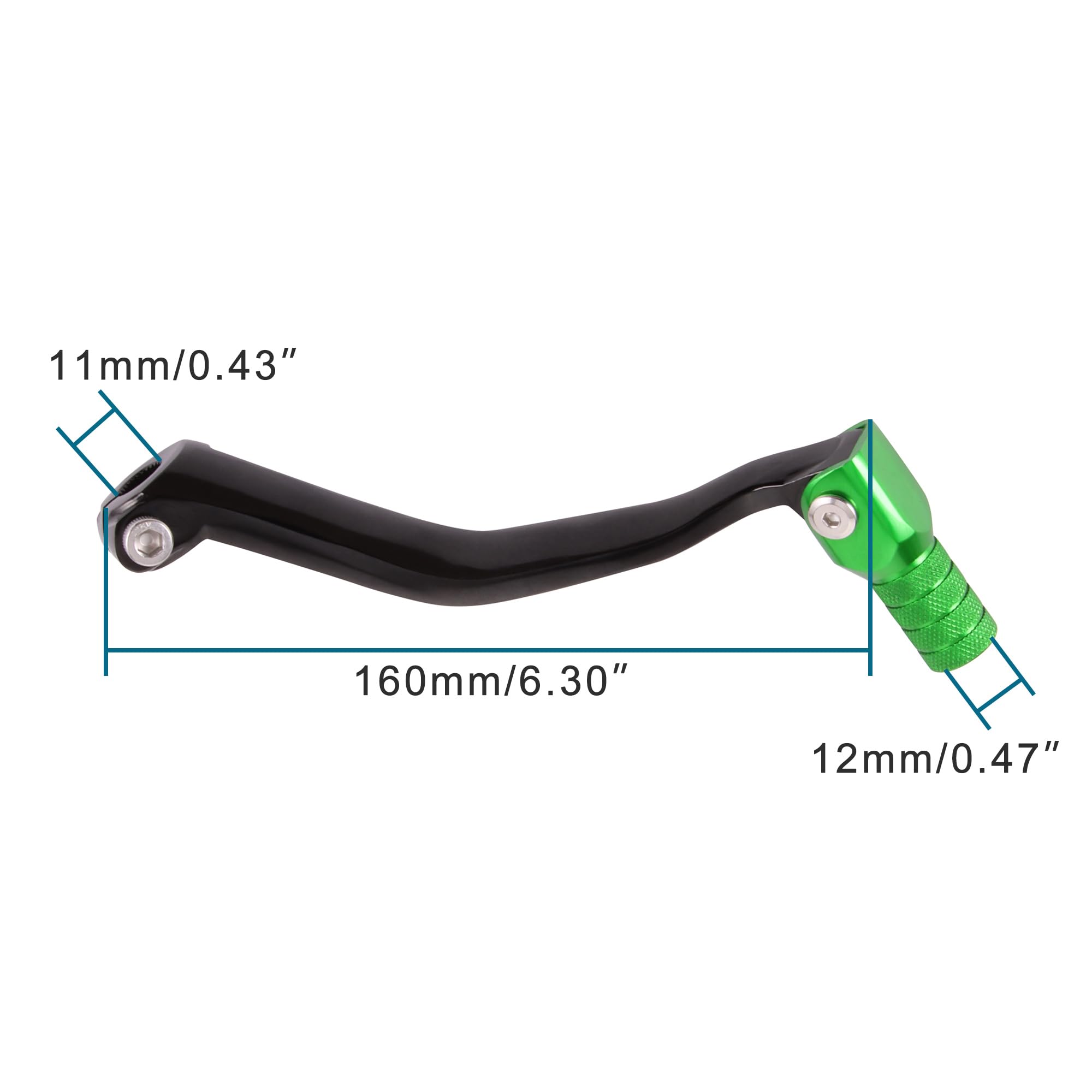 GOOFIT Motorcycle verde Alta Qualità Lega di Alluminio Pedal Pieghevole Leve del cambio Sostituzione per Moto ATV Sump