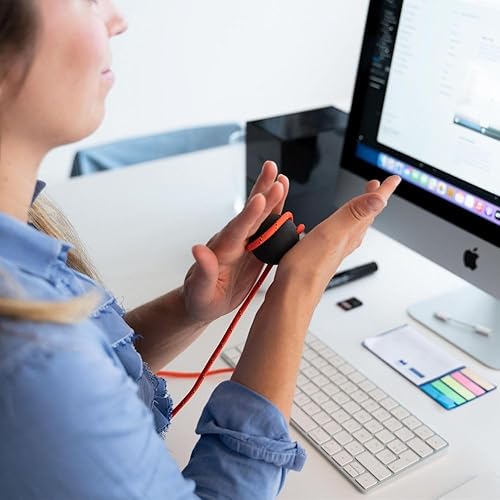 Miniatura 7 de Tiger Tail Tiger Ball 1.7 - Bola de espuma de rodillo + cuerda de 50 pulgadas + cuerda con cable, bola de masaje de tejido profundo pies, piernas,