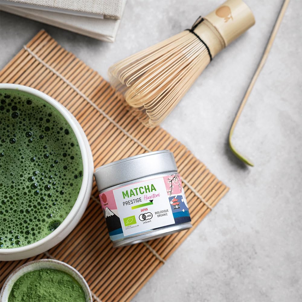 ORIGEENS TÉ MATCHA CEREMONIAL ECOLÓGICO PRESTIGE HINOTORI - Té Matcha Bio Japonés - Usucha/Koicha/Matcha Latte - Caja 30gr - Matcha Tea
