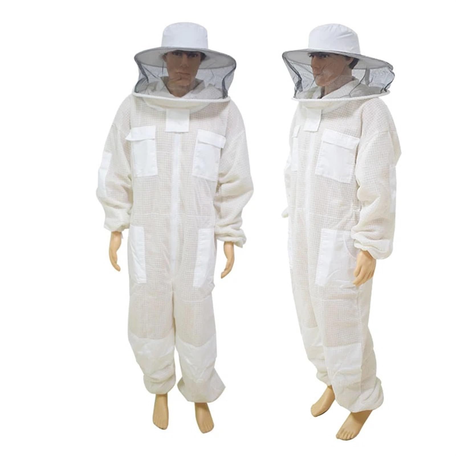 Tuta Apicoltore Tuta da apicoltore ventilata ultra traspirante a 3 strati con tuta protettiva anti-ape professionale a velo rotondo(XXXL)