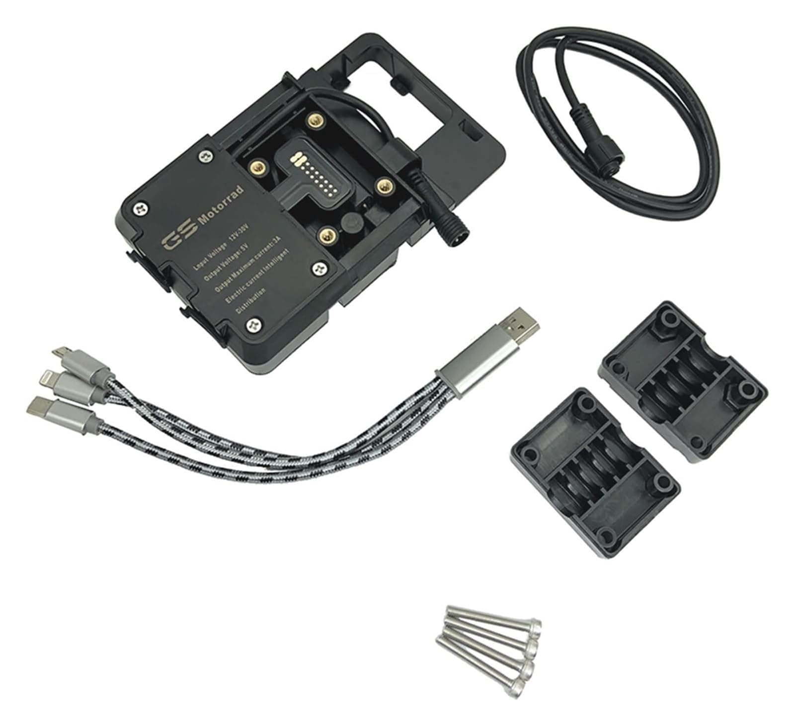 para BMW R1250GS R1250 GS R 1250 GS GSA para Adventure ADV 2019 2020 Soporte De Manillar para Navegación GPS para Teléfono Móvil De 12 Mm Motocicleta Soporte Navegación(Full Set AB)