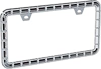 Vista 2 de Marcos de matrícula cromados 3D, aleación de zinc puro (patrón de cadena)