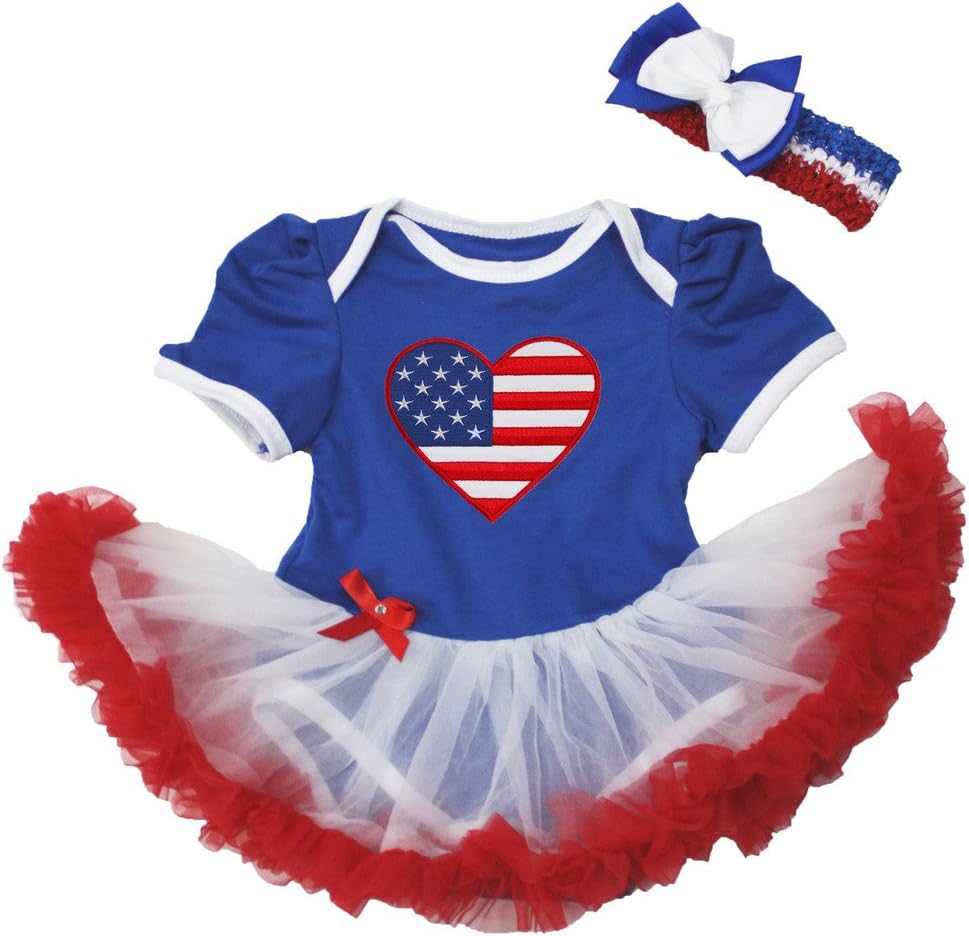 Petitebella National Theme Cotton Bodysuit Baby Dress Nb-18m