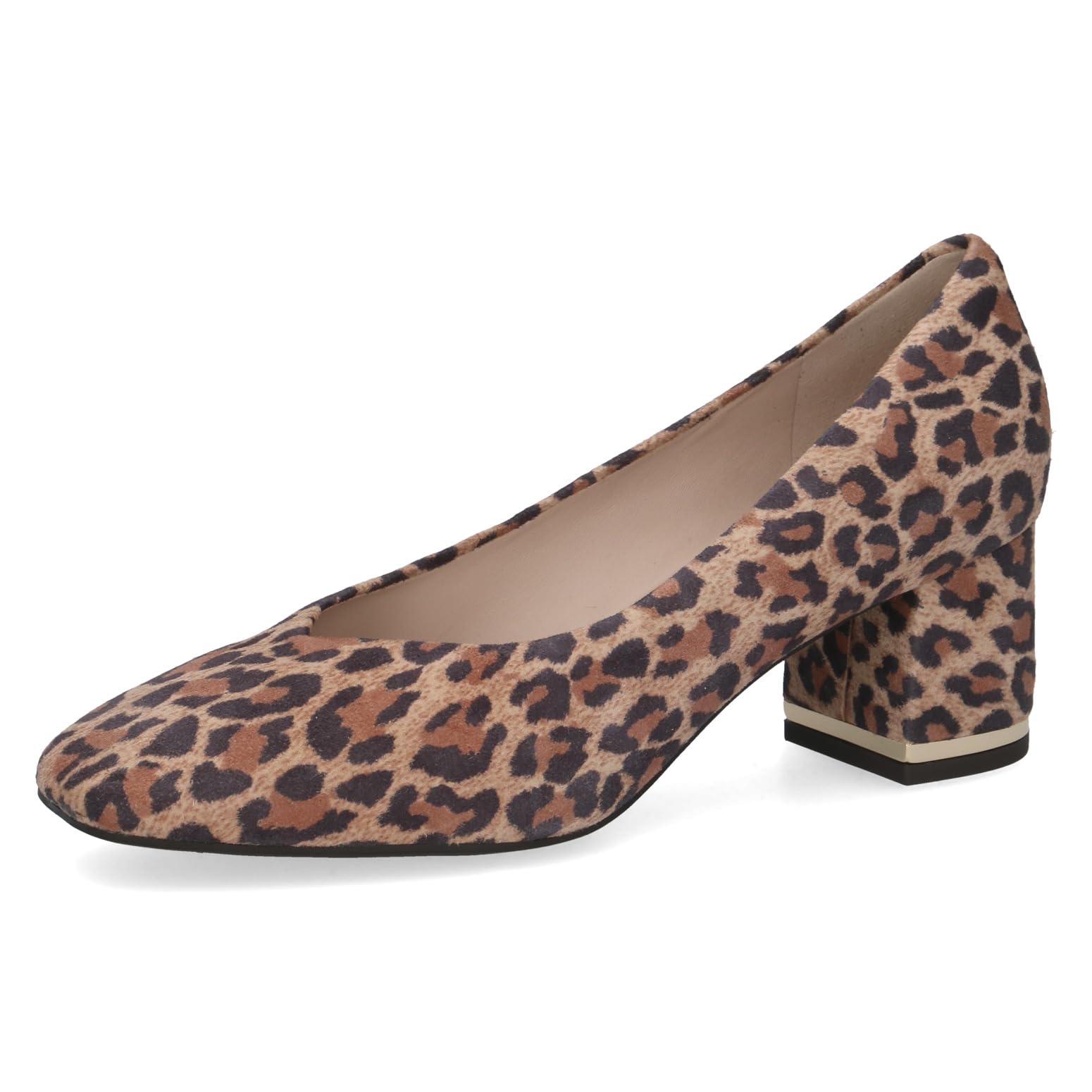 Caprice Damen Pumps aus Leder mit Blockabsatz