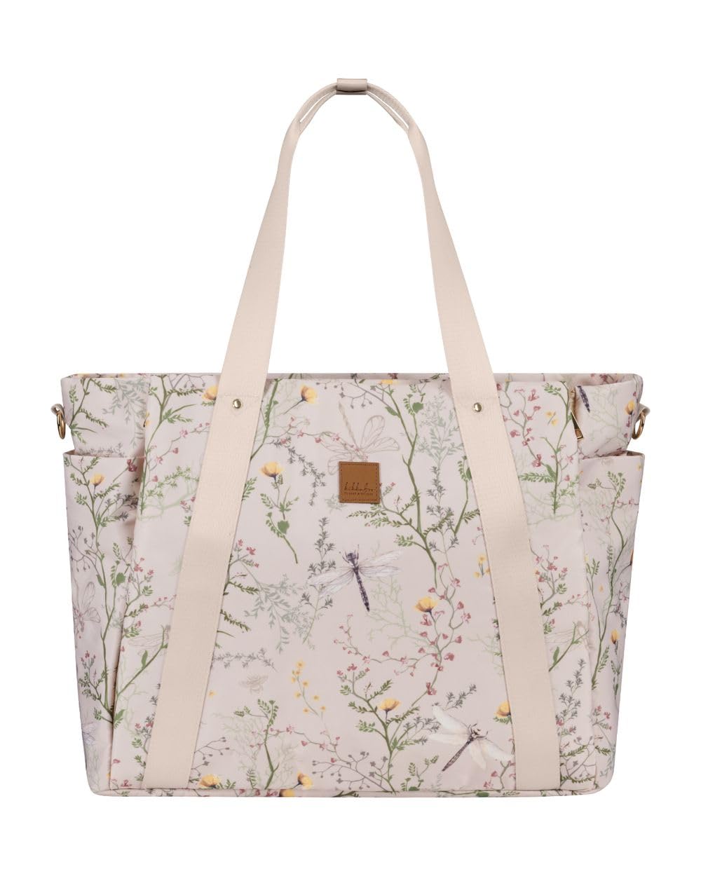 Kikkaboo Wickeltasche Florence Wickelunterlage, Reißverschluss, Flaschentaschen beige
