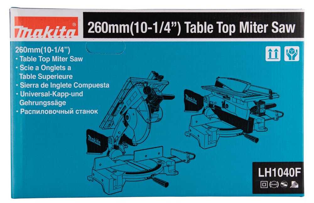 Makita LH1040F - Ingletadora Con Mesa Y Luz 1650W 4800 Rpm Disco 260 Mm 14 Kg