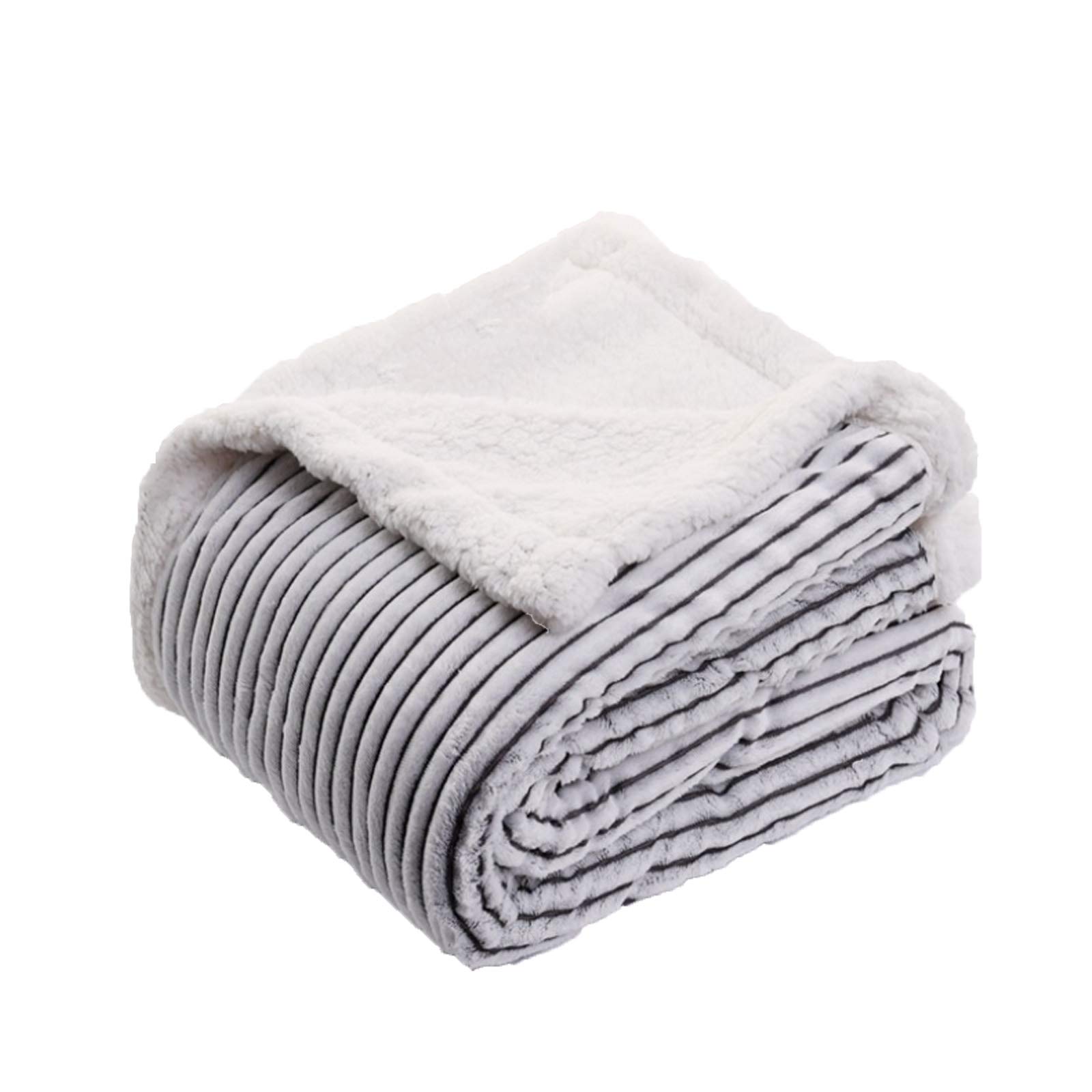 Manta para sofá Sherpa, manta de forro polar súper suave, cálida y esponjosa, reversible, para cama y sofá (150 x 120 cm) 005-150 x 120 cm