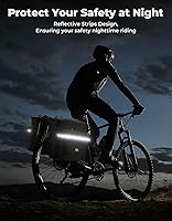 Vista 6 de KEMIMOTO - Bolsa para bicicleta alforja con cubierta anti-lluvia, bolsa de sillín de bicicleta impermeable de 34L para almacenamiento de bolsas