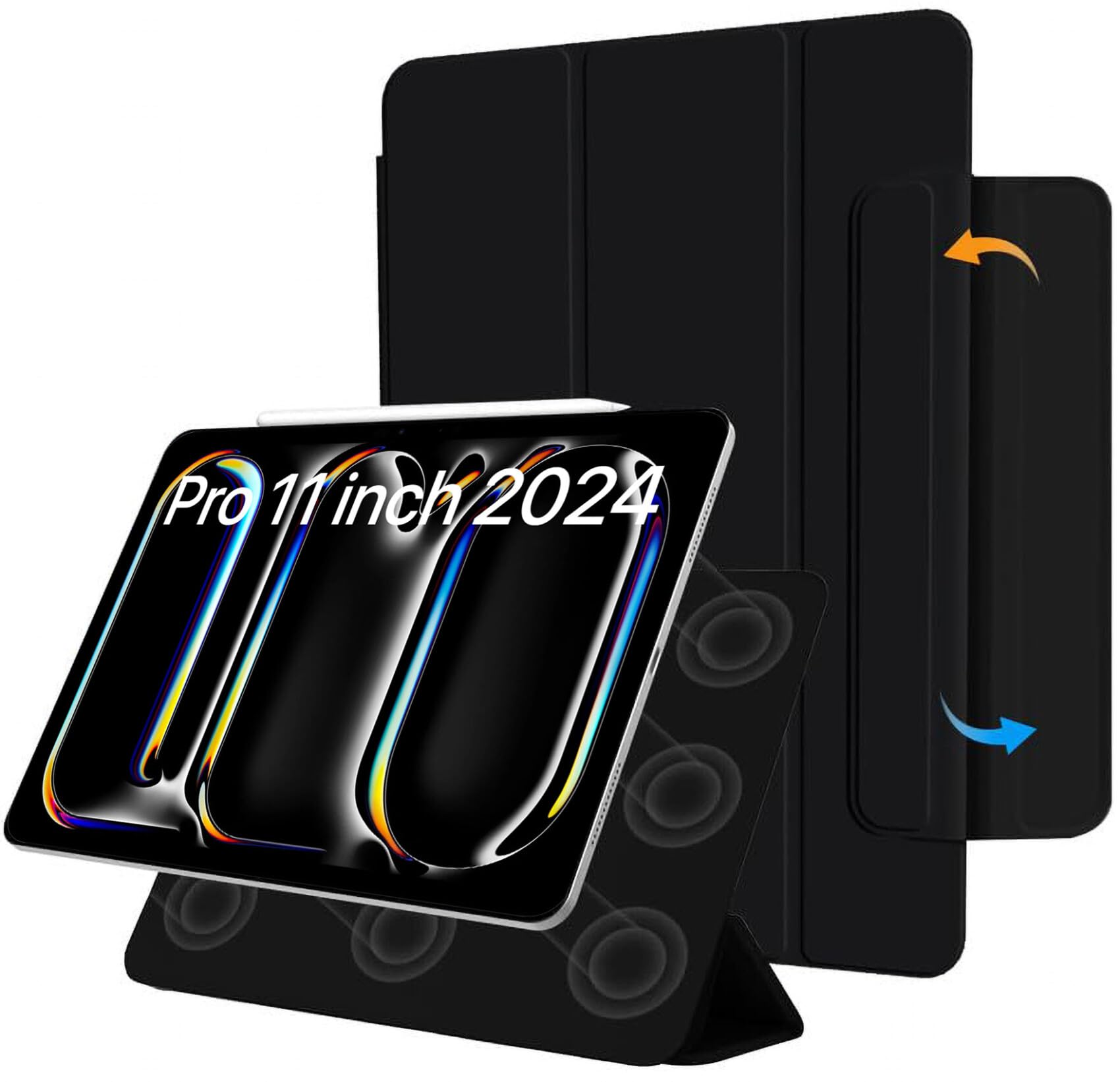 Robustrion Cover for iPad Pro 11 inch M4 [Magentic Attach] Case for iPad Pro 11 inch 2024 M4 [Auto Sleep Wake Support] - Black (B0D9NP4L8X) Amazon Price History, Amazon Price Tracker