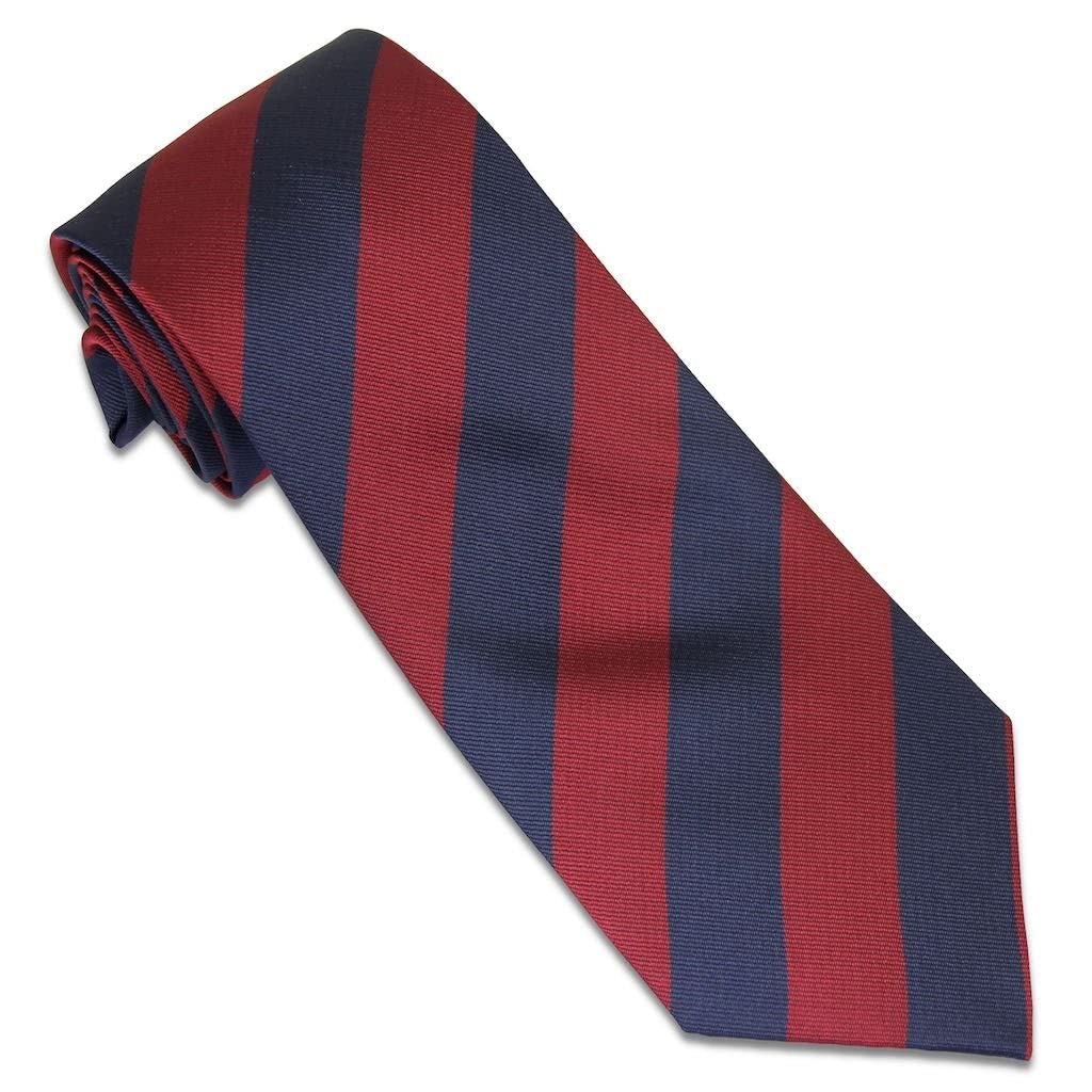The Regimental Shop Men's Maroon/Navy Household Division Polyester Regital Tie