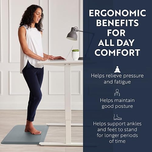 Miniatura 3 de Kangaroo - Alfombrilla de cocina antifatiga de 1,9cm (34pulgadas), sin ftalatos, no tóxica, ergonómicamente diseñada para el suelo, alfombras para