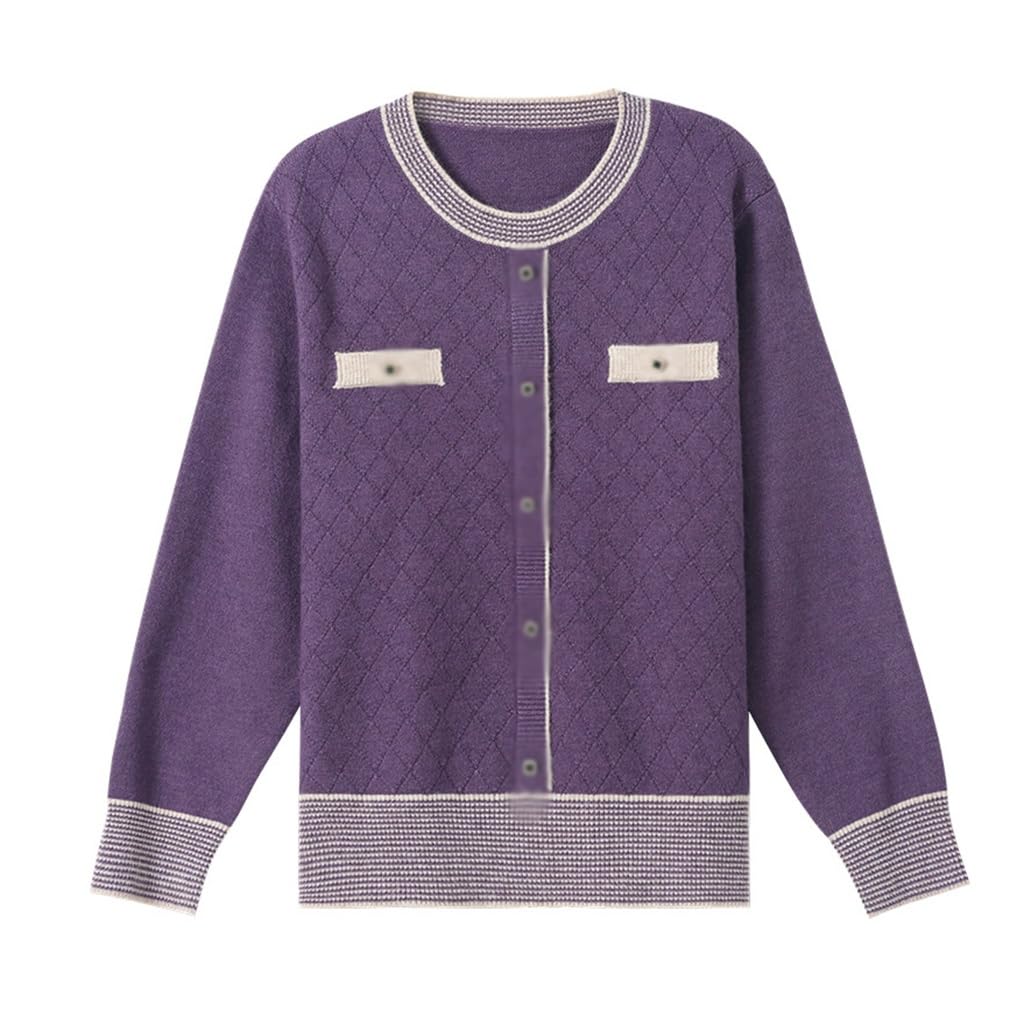 Bottom Sweater Autumn Round Neck Sweater Long Sleeved Womens Winter Top Knitted Sweater