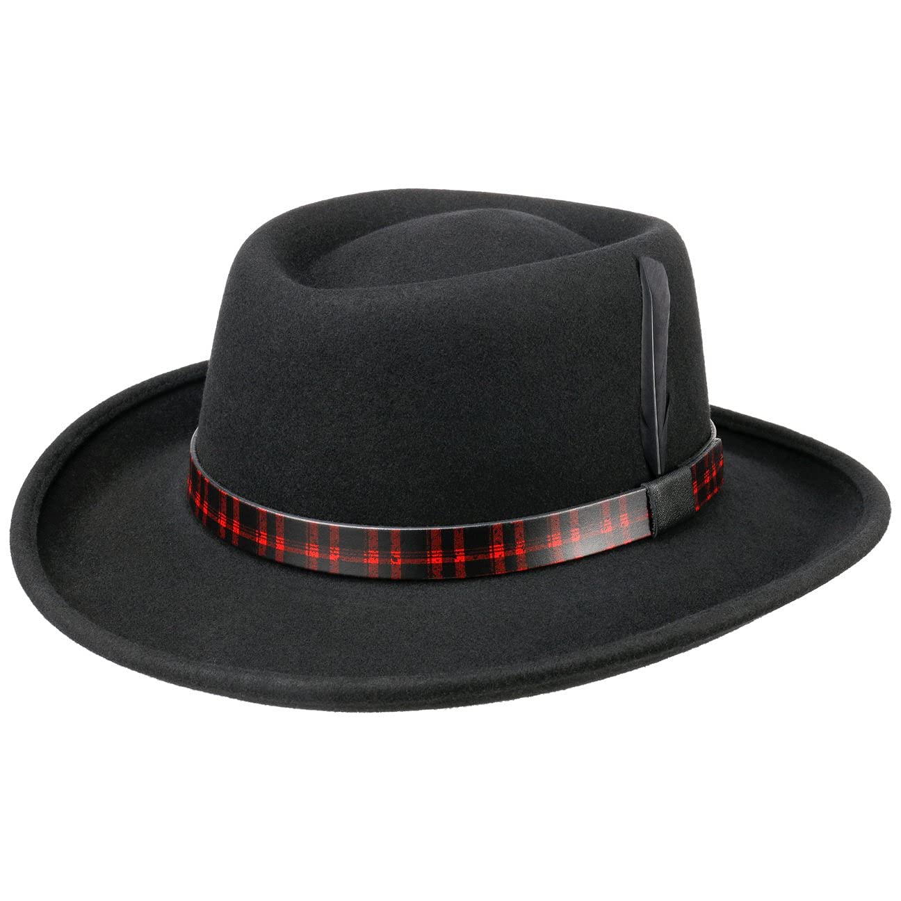 Darvell Gambler Wool Hat Men - rain Outdoor Western with Lining, Leather Trim Autumn-Winter