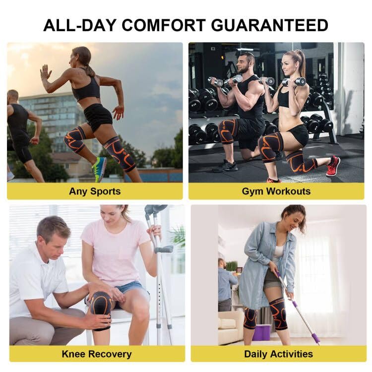 Miniatura 6 de Rodillera para dolor de rodilla, rodillera de compresión para mujeres y hombres con correa, soporte médico para rodilla, rodilleras para voleibol,
