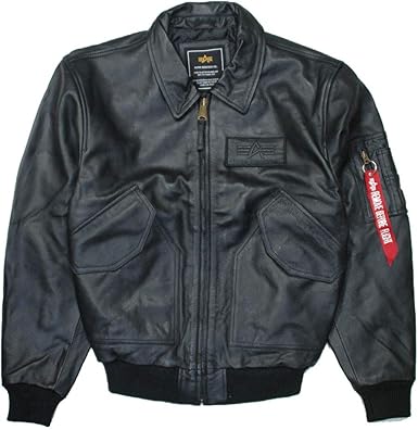 alpha industries leather jacket