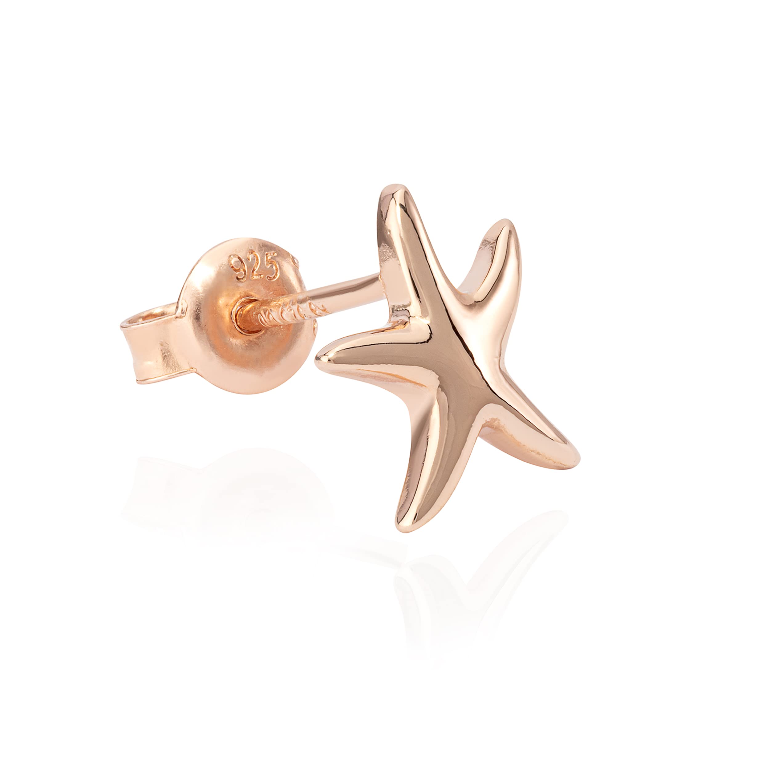 NKlaus Orecchini singoli da 3,0 mm in argento sterling 925 placcati oro e zirconi 10327