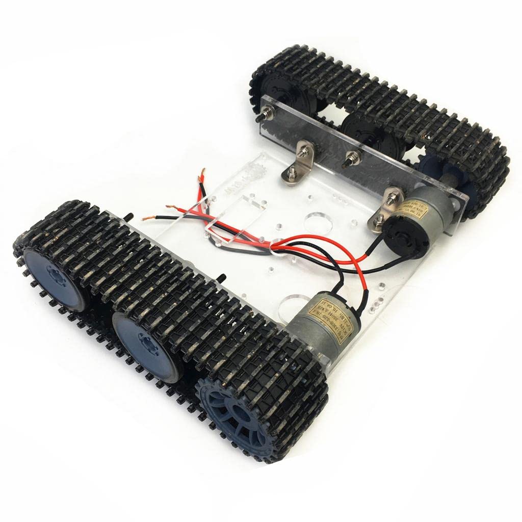 predolo Kit di Cingoli Cingoli in Acrilico 33GB520 Motore -12V Serbatoio Auto Telaio Cingolato Robot Fai