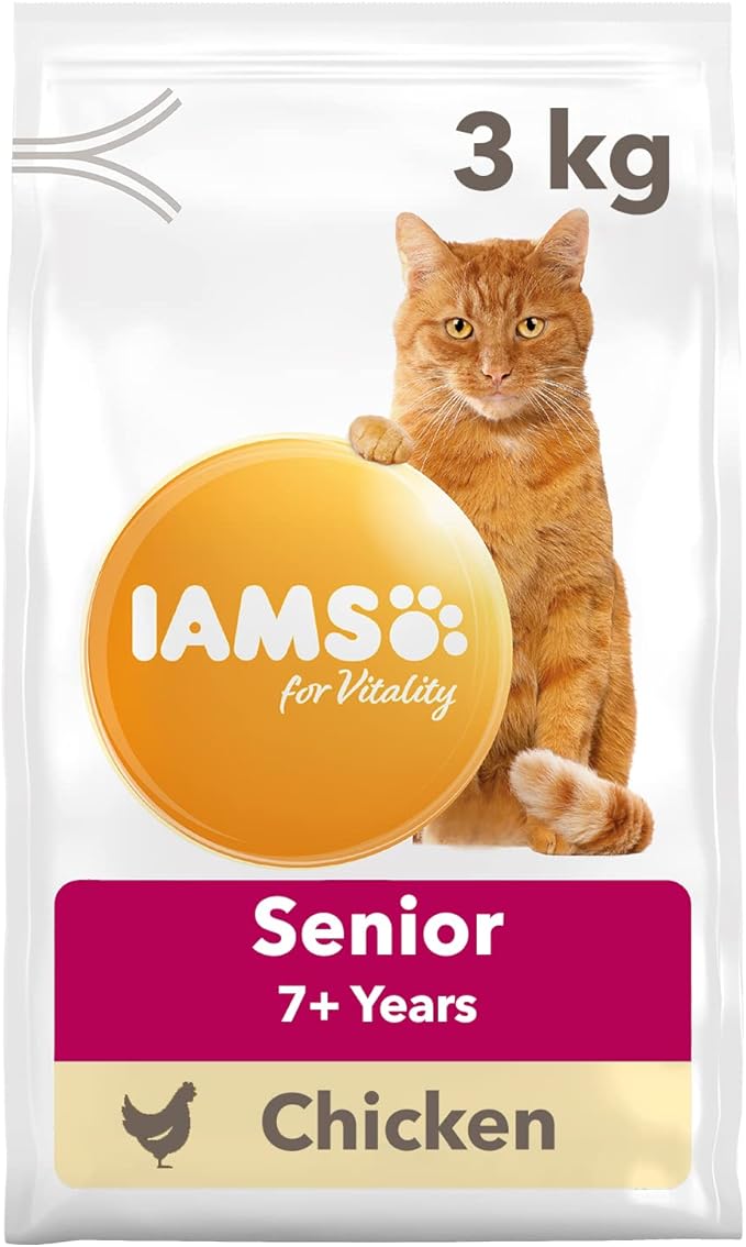 IAMS for Vitality Senior dry cat food with chicken dry food for