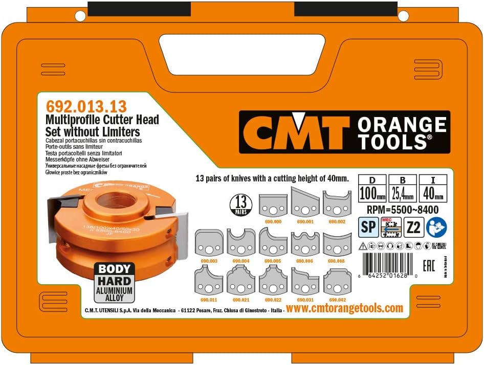 CMT 692.013.13 Molding & Profile Set, 4-Inch Diameter, 3-Inch Bore