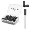 Lavinda 80 Piece Small Sanding Bands Nail Drill Bit, Fine Sanding Bands for Nail Drill with 3.1mm Mandrel Bit for Acrylic Nails Gel Removing Shaping Polishing Nail Salon Use 180 Grit, Black