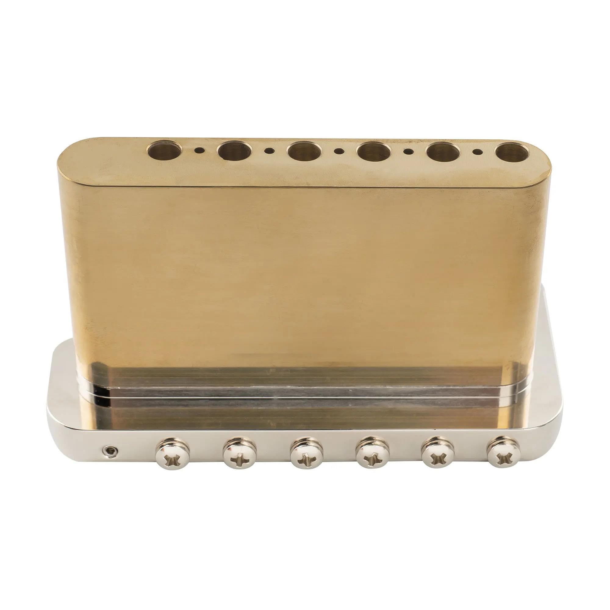 Mostek Gitarowy Mostek Tremolo Z 6 Śrubami W Całości Litego Mosiądzu O Średnicy 52,5 Mm Do Akcesoriów Gitary Elektrycznej(Nickel)