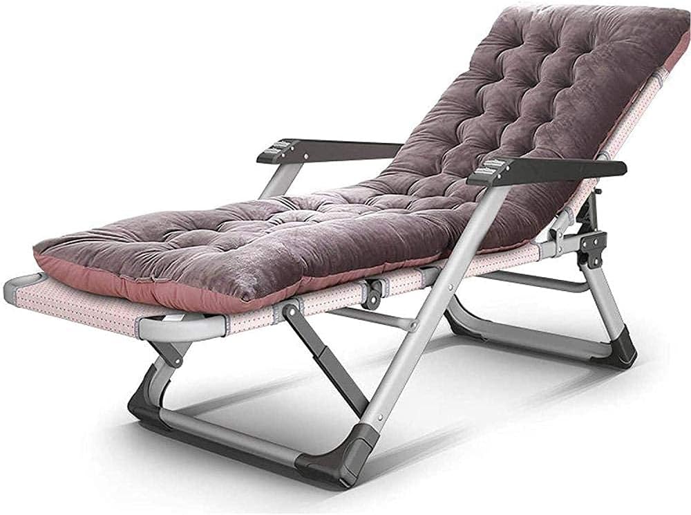 JATIBOSH Zero Gravity Deck Chair Outdoor Folding Beach Chair with Cotton Pad Lightweight Adjustable Breathable Reclining Lounge Chair Garden Patio Sun Loungers A-A