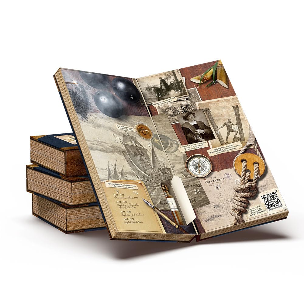 A.H.Riise Adventskalender | Rum-Genuss in der Adventszeit | 24 exquisite Mini-Flaschen | Dänische Tradition und karibischer Rum-Herstellung | Zum Verschenken oder selbst genießen | 24 x 20ml