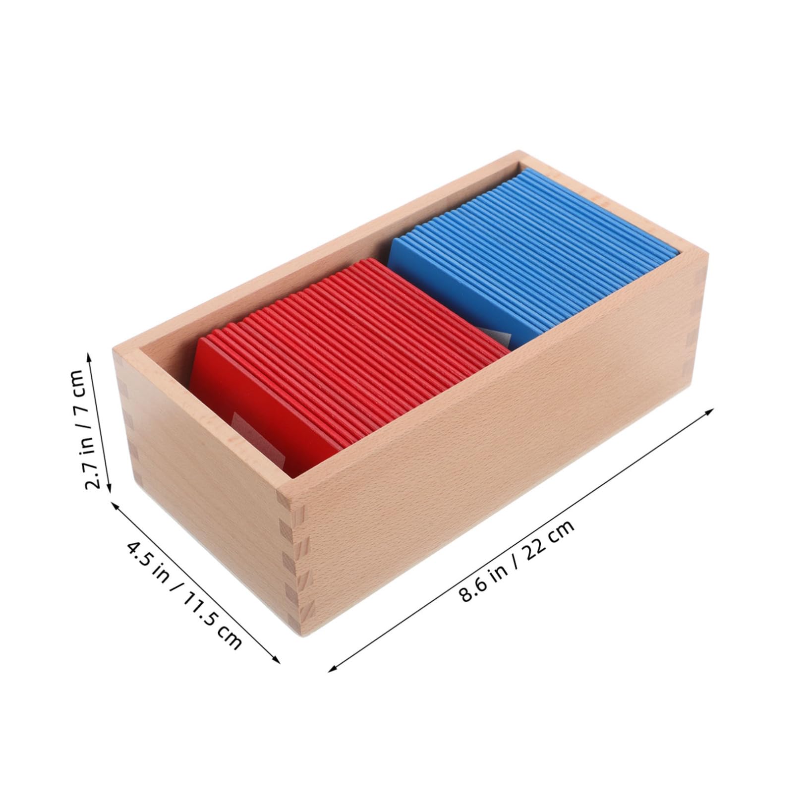 UPKOCH Juego de Herramientas Educativas Montessori de Madera con Letras Táctiles Rojas y Azules para Desarrollo del Lenguaje y Aprendizaje Creativo en Preescolar y Educación en Casa
