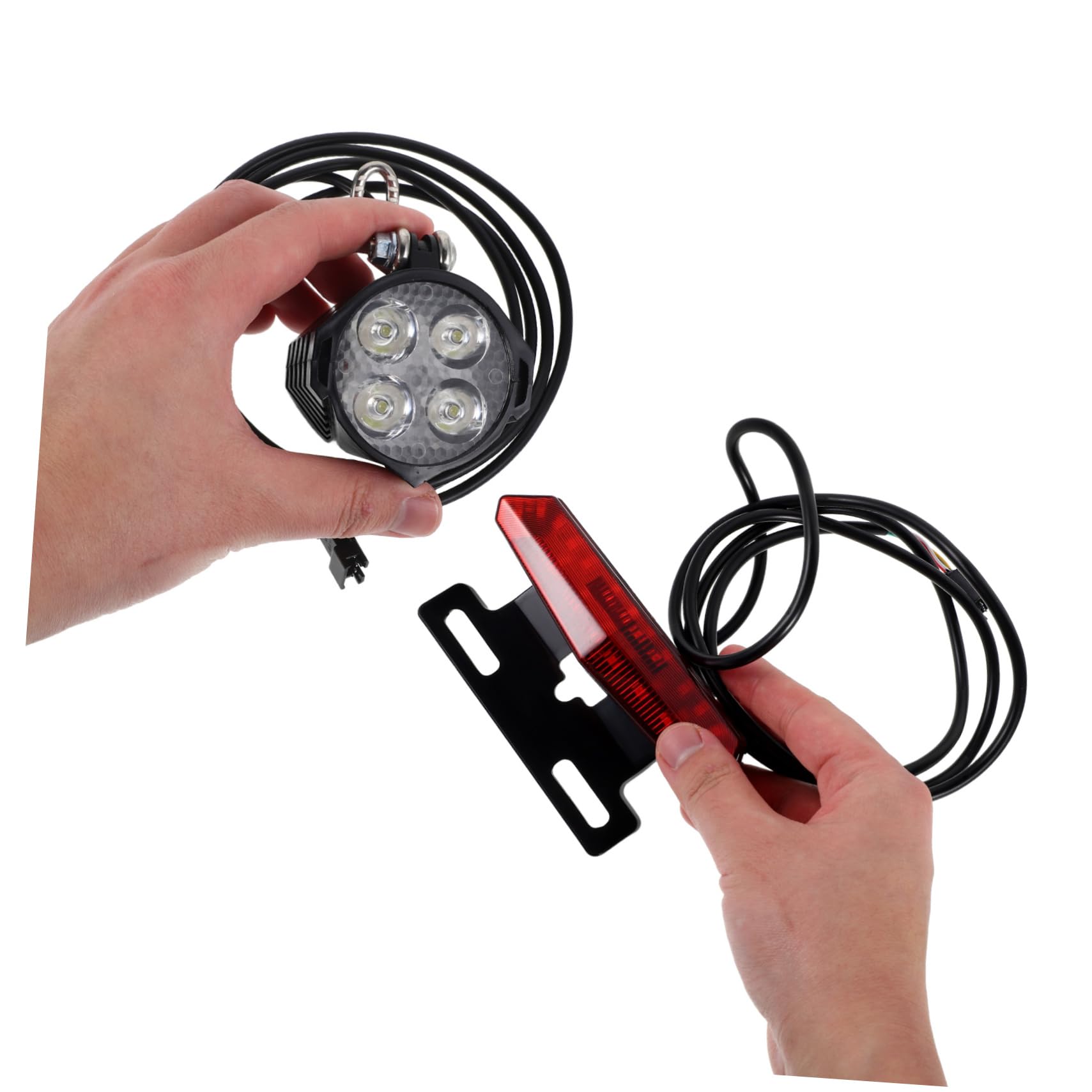 Alipis Kit de Feux Arrière LED pour Vélo Électrique avec Clignotants Bouton de Klaxon Lumières et Arrière Accessoires de Sécurité pour Trottinette Électrique et Vélos