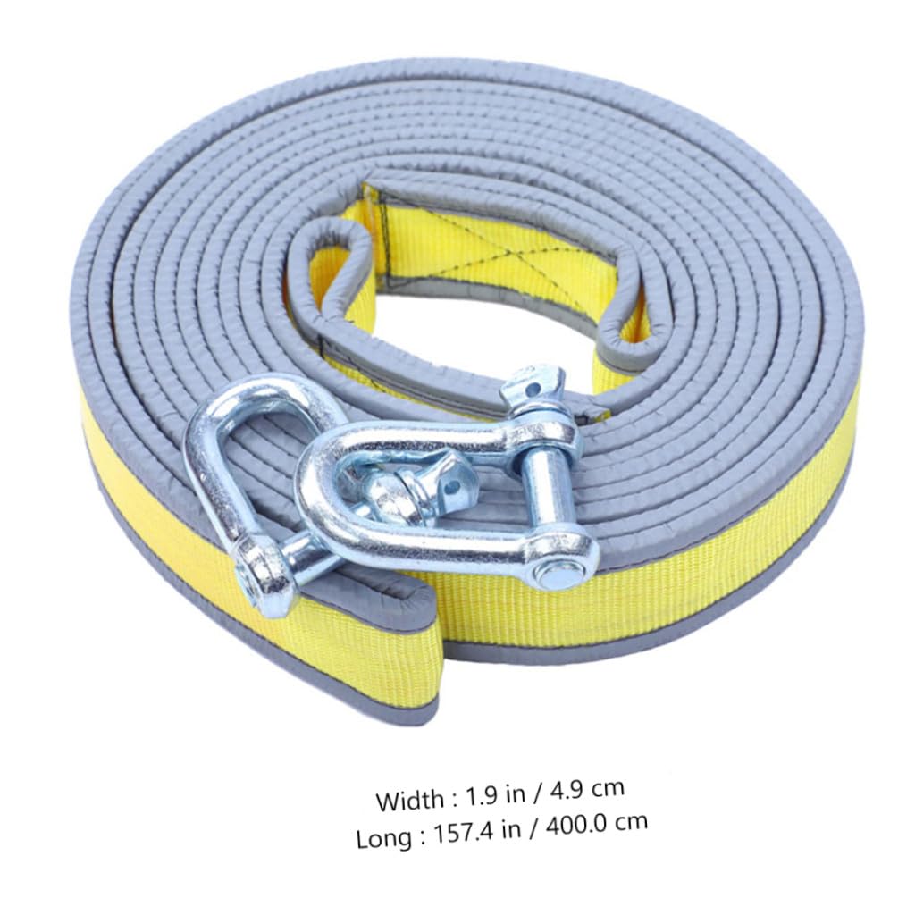 Cabilock Cuerda De Remolque De Alta Resistencia Metros De Toneladas De Capacidad para Coche SUV o Camión Correa De Tracción De Emergencia Reflectante Resistente y Duradera
