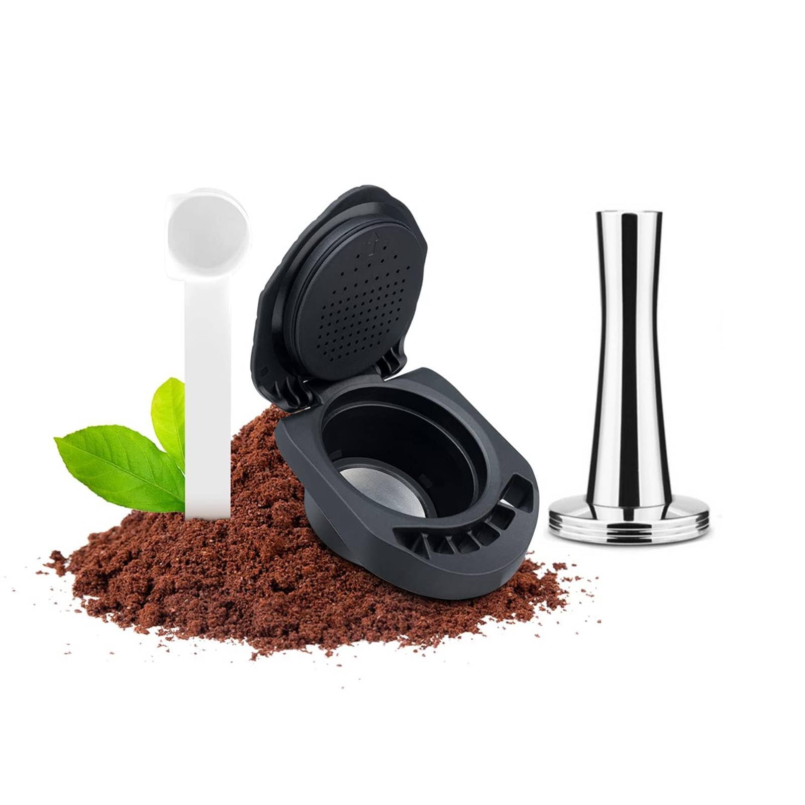 BENFUCHEN Adattatore riutilizzabile per cialde di caffè compatibile con Delonghi ENV135 VertuoLine GCA1, Nespresso OriginalLine Coffee, Brew 150 ml, argento, 1 pezzo
