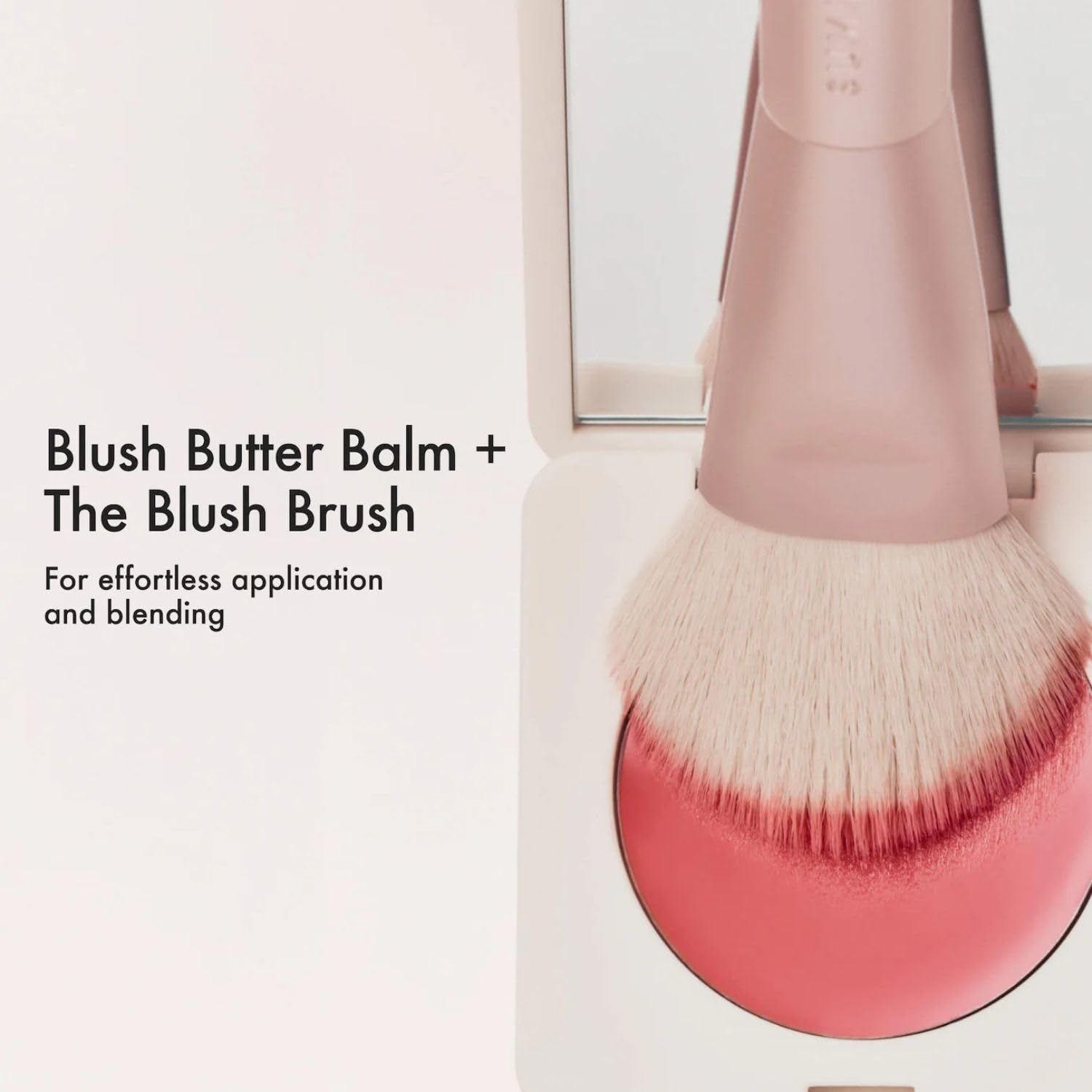 Summer Fridays The Blush Brush - Dual Ended Makeup Brush for Cream Blush with an Ergonomic Handle + Ultra Plush Blending Bristles - Blends Cream Makeup Formulas for a Natural Finish (1 Count)