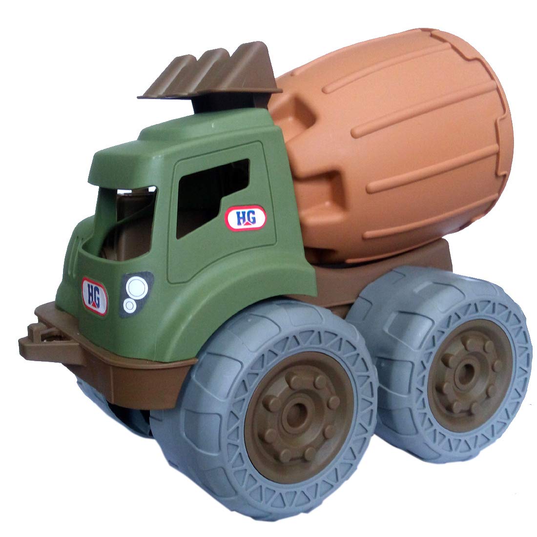 HALO NATION Big Size Concrete Mixer Truck - Beach Toys, Monster Truck, Sand Play Toys - Push n Pull Truck Toy with Free Wheel