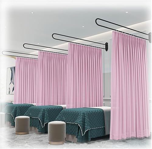 Miniatura 4 de Kit de cortina de partición de salón de belleza, cortina de división moderna para salón de belleza, en forma de U, larga pista de privacidad para