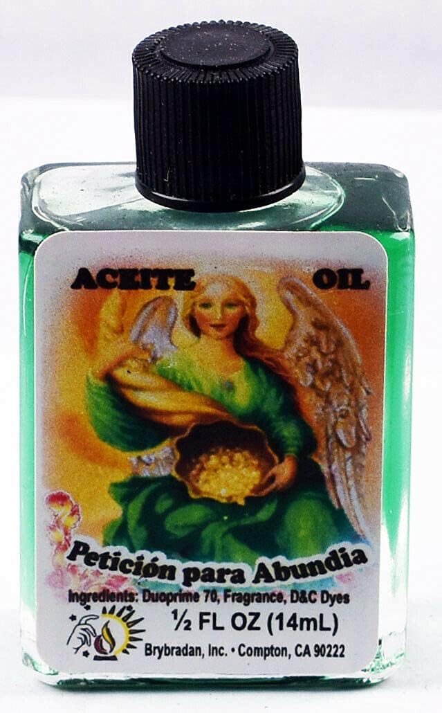 6 Pieces BRYBRADAN Angel of Abundance Spiritual Oil Angel DE LA ABUNDANCIA ACEITE ESPIRITUAL -1/2 FL OZ 14.7ML