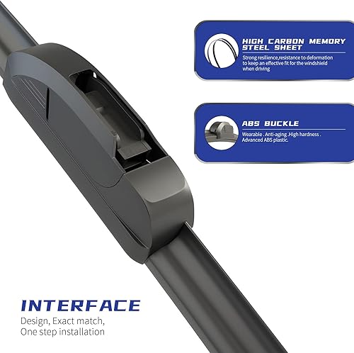 Miniatura 4 de Escobillas de repuesto para limpiaparabrisas Toyota Prius 2004-2009, que cumplen con la calidad de equipo original, fácil de instalar de 26