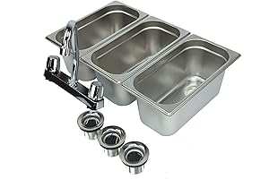 Triple Sink with Built-In Faucet: Your Hygienic Kitchen Companion