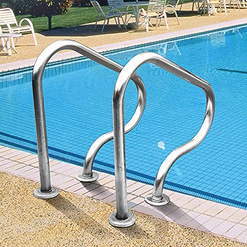 Barandal para piscina acero inoxidable 31.5" x 31.5" plata miniatura 1