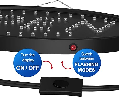 Miniatura 4 de Letrero electrónico LED abierto con modos intermitentes y constantes, tablero de anuncios brillante de alta visibilidad para visualización de