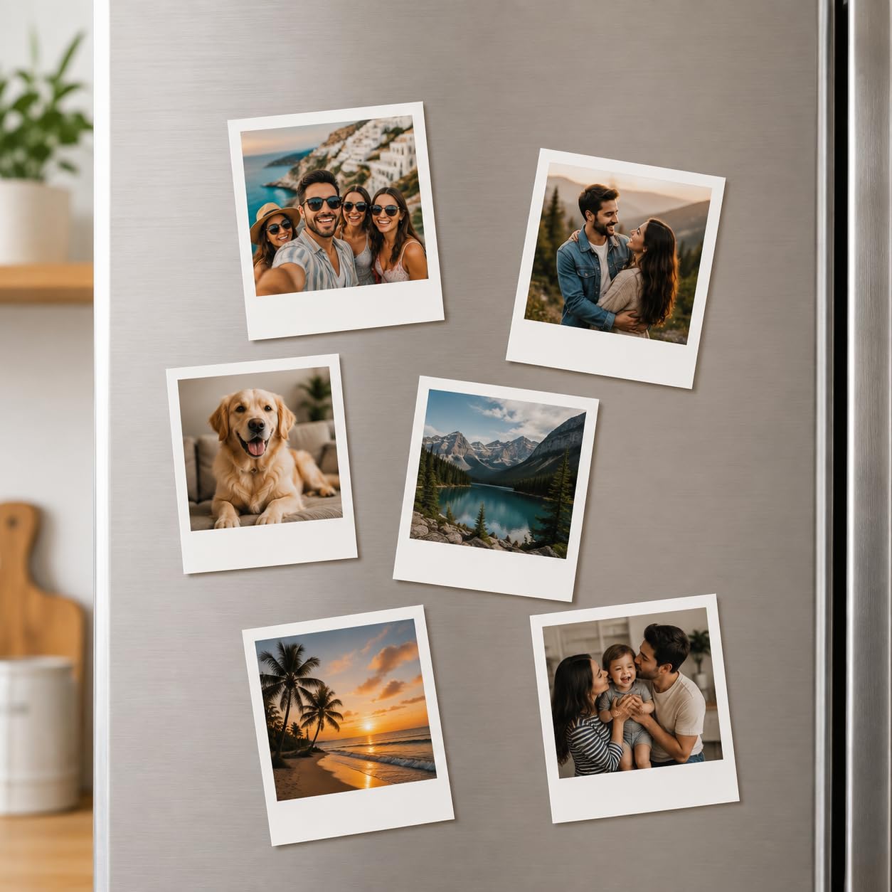 Craftmind Mini Magnetic Polaroid Photo Prints | Set of 6 Fridge Magnet Photos | Polaroid Style Snap Memories | Home Décor & Gift-image-2
